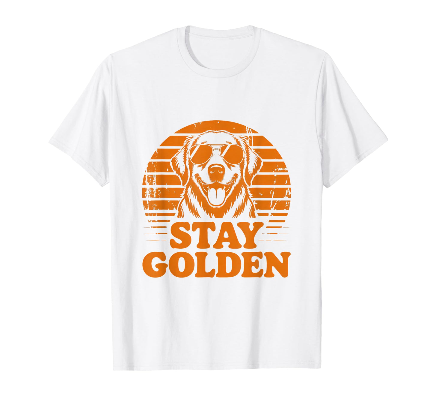 Stay-Golden Retro Dog Tee Design T-Shirt