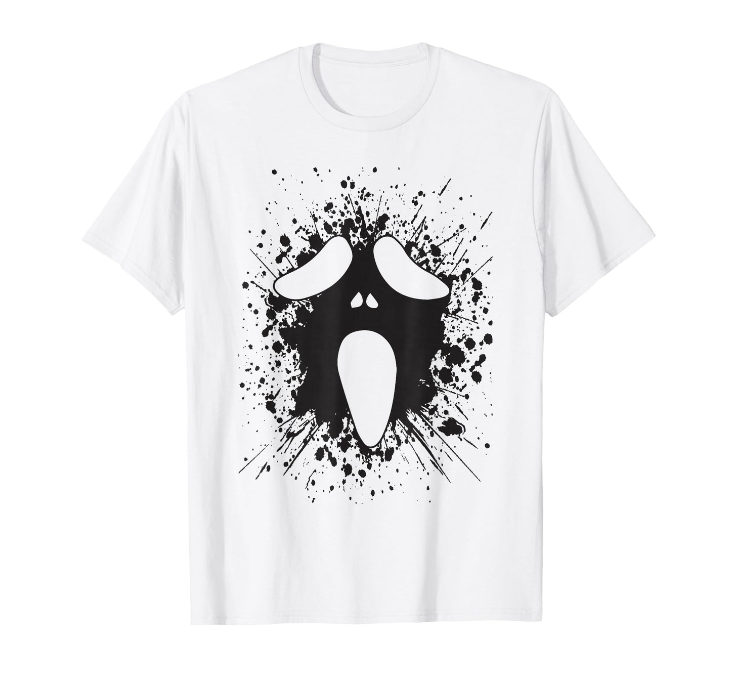 Ghost Silly Face Spooky Halloween Ghoul Face Easy Costume T-Shirt