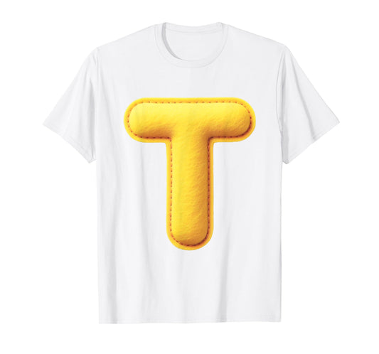 Letter T Funny Chipmunk Group Matching Thanksgiving Costume T-Shirt