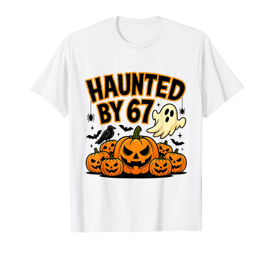 Haunted by 67 Funny Ghost and Pumpkin Halloween Costume T-Shirt