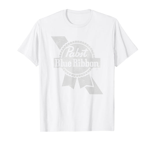 Pabst Beer Crest & Ribbon Weathered Fade T-Shirt