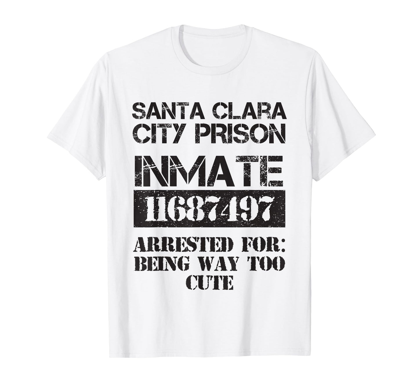 Funny Halloween Santa Clara City Prisoner Costume T-Shirt