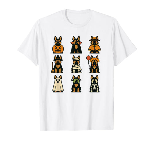 German Shepherd Halloween Costume Funny Scary Dog Ghost T-Shirt