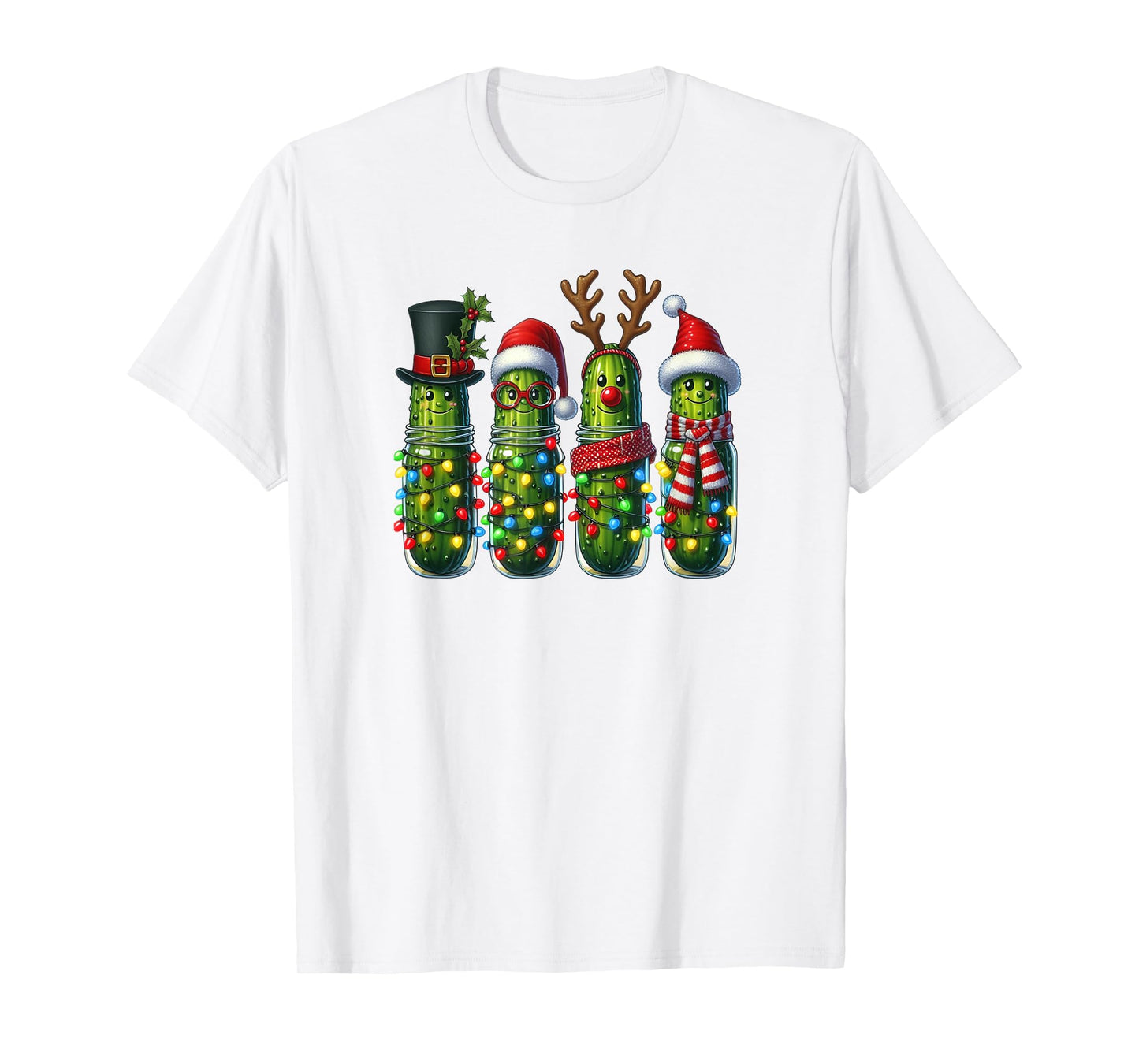 Christmas Pickle Caroling - Jingle All The Brine Funny T-Shirt