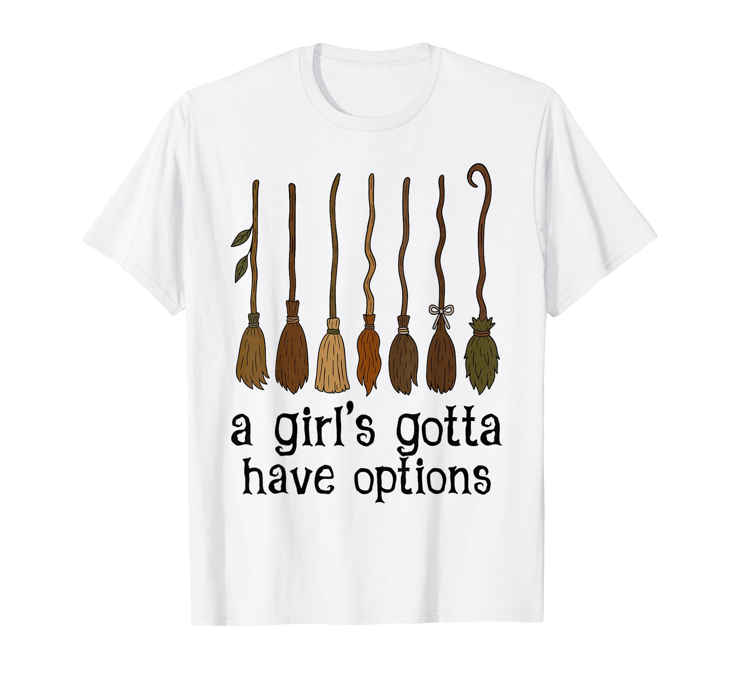 Retro A Girl’s Gotta Have Options Spooky Witches Halloween T-Shirt