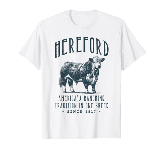 HEREFORD CATTLE VINTAGE LIVESTOCK DESIGN T-Shirt