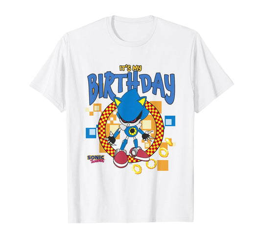 Sonic The Hedgehog Birthday It's My B-Day Metal Sonic T-Shirt