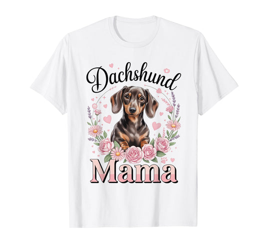 Dachshund Mama Colorful Doxie Chiweenie Wiener Dog Mom T-Shirt