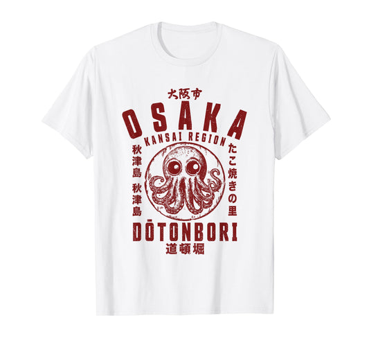 Osaka Japan Takoyaki Dotonbori Octopus Japanese Graphic T-Shirt