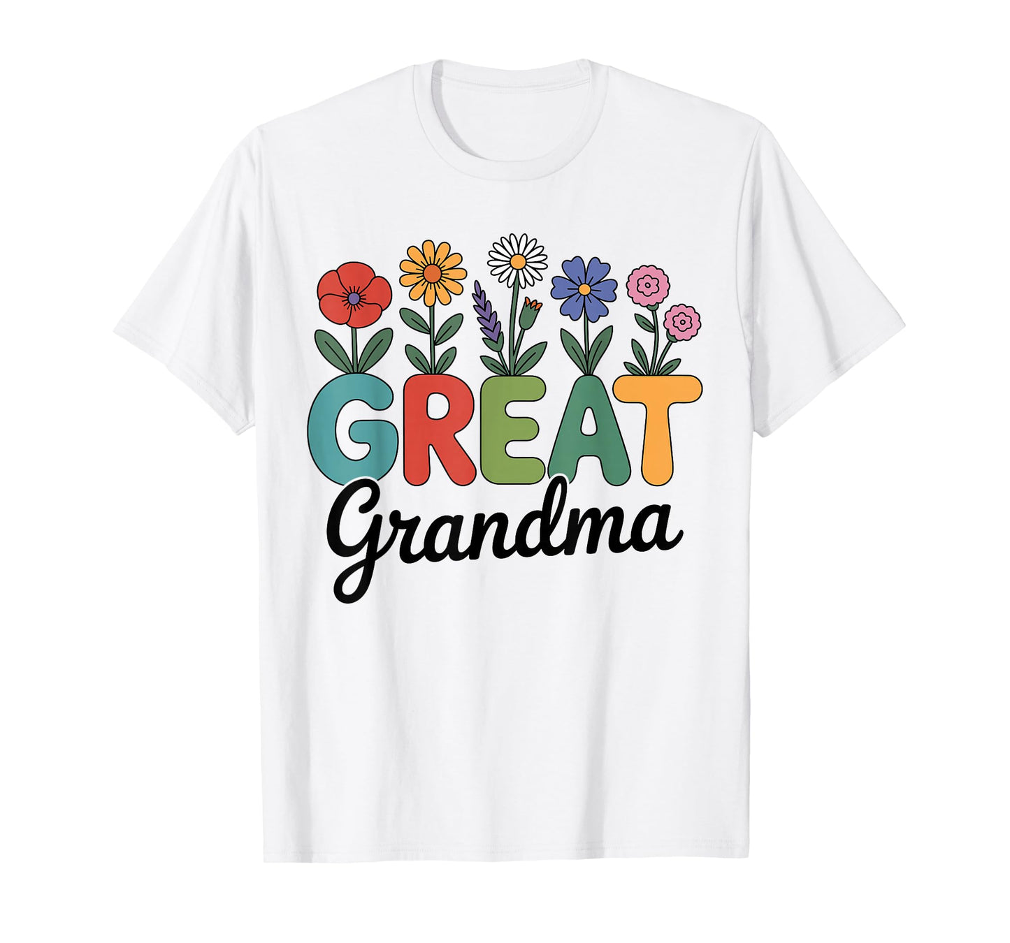 Cute Wildflowers Grandma Floral Mother's Day Great Grandma T-Shirt