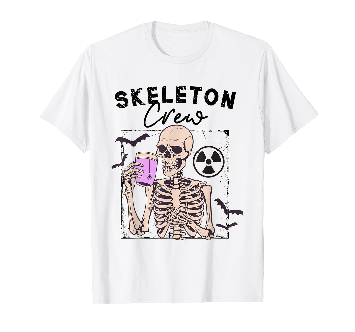 Radiology Halloween Xray Tech Skeleton Coffee Crew CT Tech T-Shirt