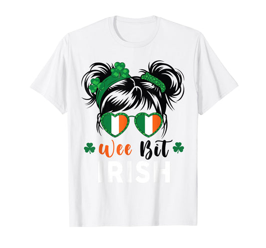 Kids Wee Bit Irish Girl St Patrick's Day Baby Toddler Funny T-Shirt