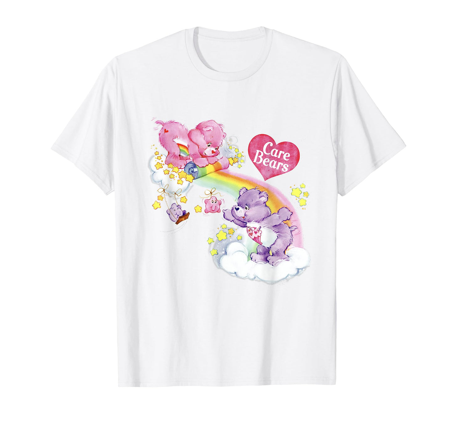Care Bears Cheer & Share Rainbow Waterfall Logo T-Shirt