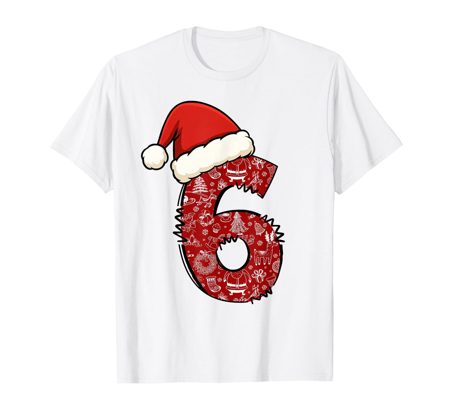 Funny 67 Six Seven Meme Santa Hat Matching Couples Christmas T-Shirt