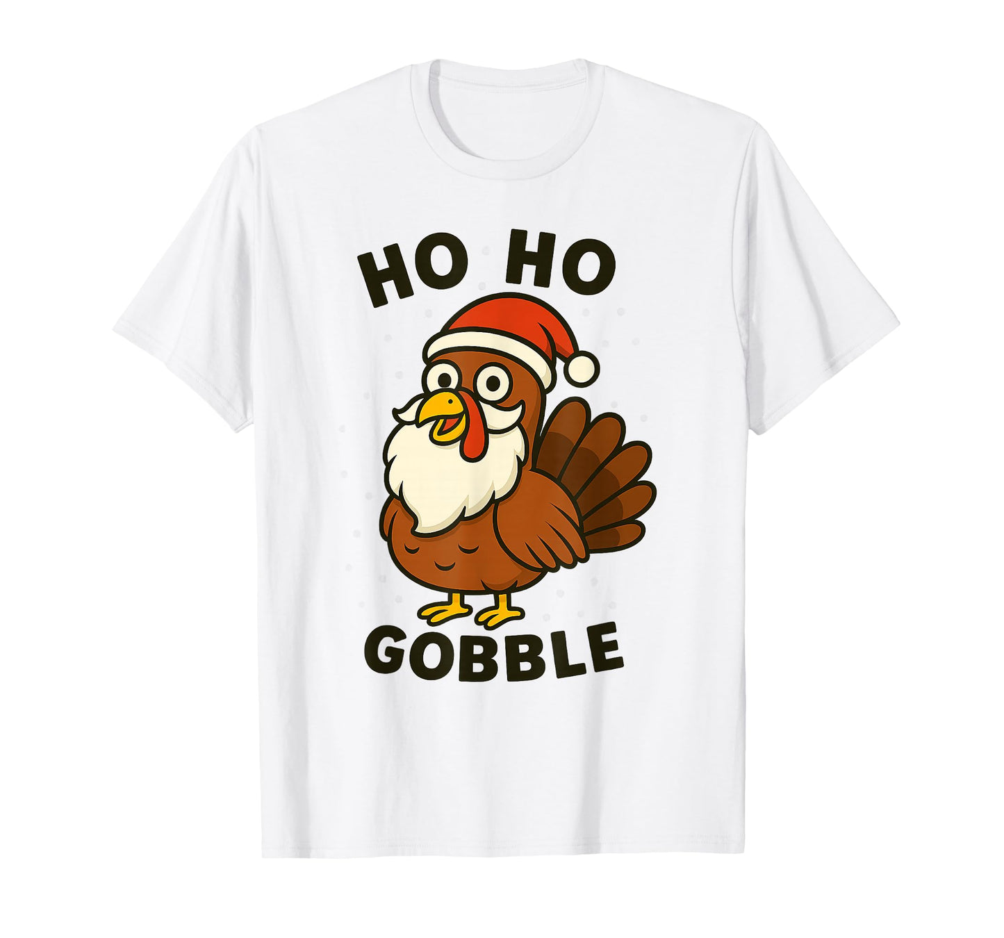 Funny Turkey Santa Christmas Thanksgiving Humor Ho Ho Gobble T-Shirt