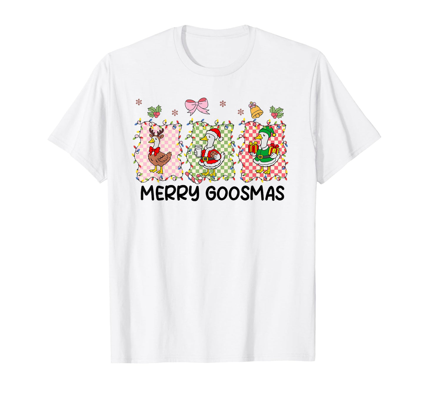 Merry Goosmas, Funny Santa Silly Goose, Merry Goose Xmas T-Shirt