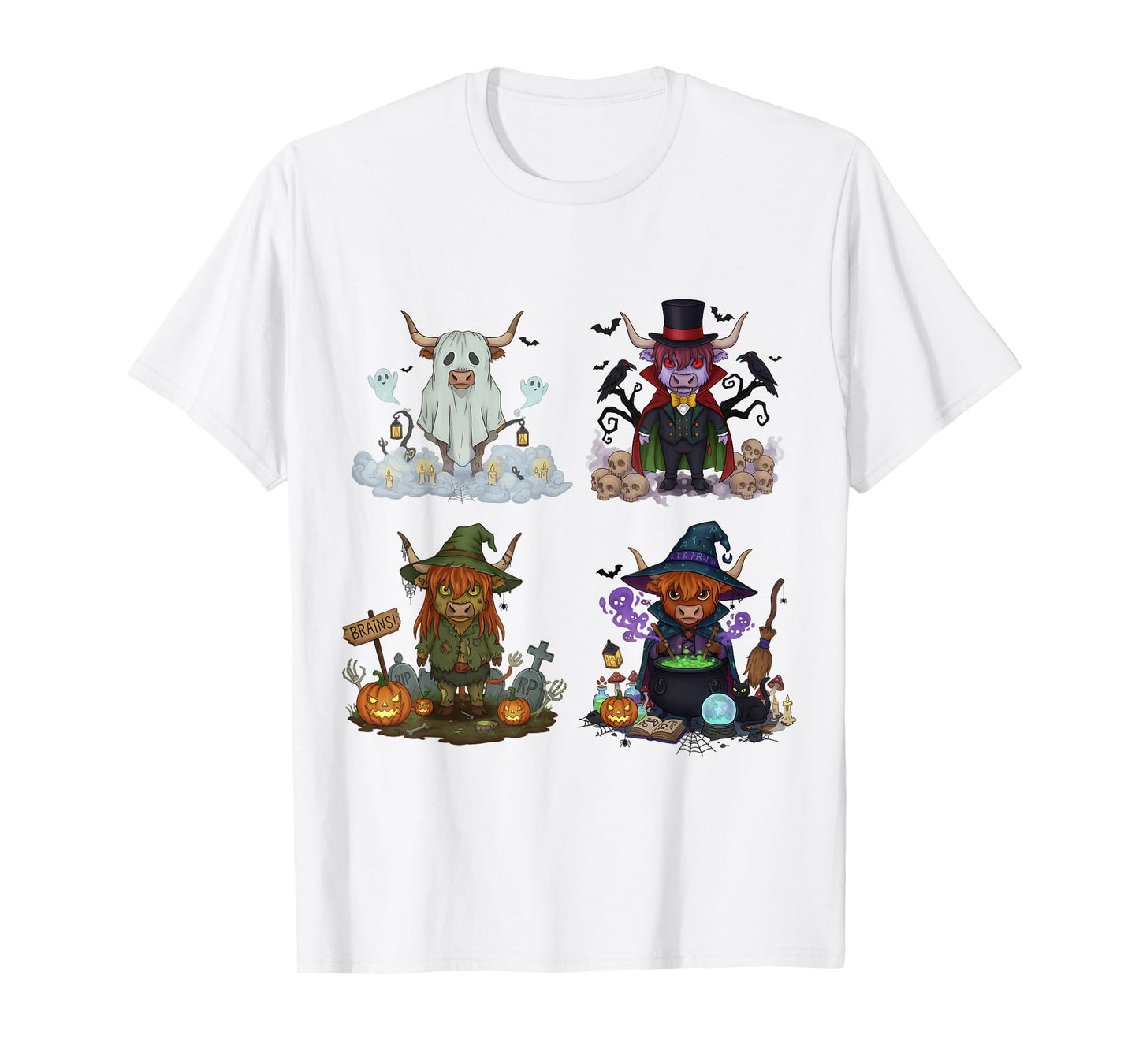 Hippo Spooky Vampire Witch Boo Zombie Cute Halloween Boys T-Shirt