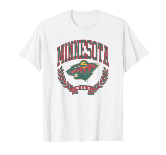 Minnesota Wild Vintage Victory Gray Officially Licensed T-Shirt