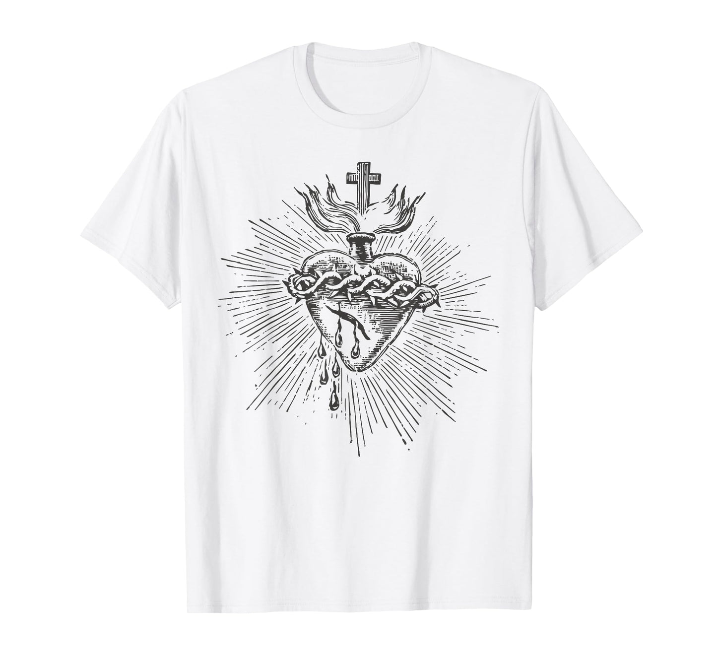 Devotion to the Sacred Heart of Jesus Vintage Catholic Art T-Shirt