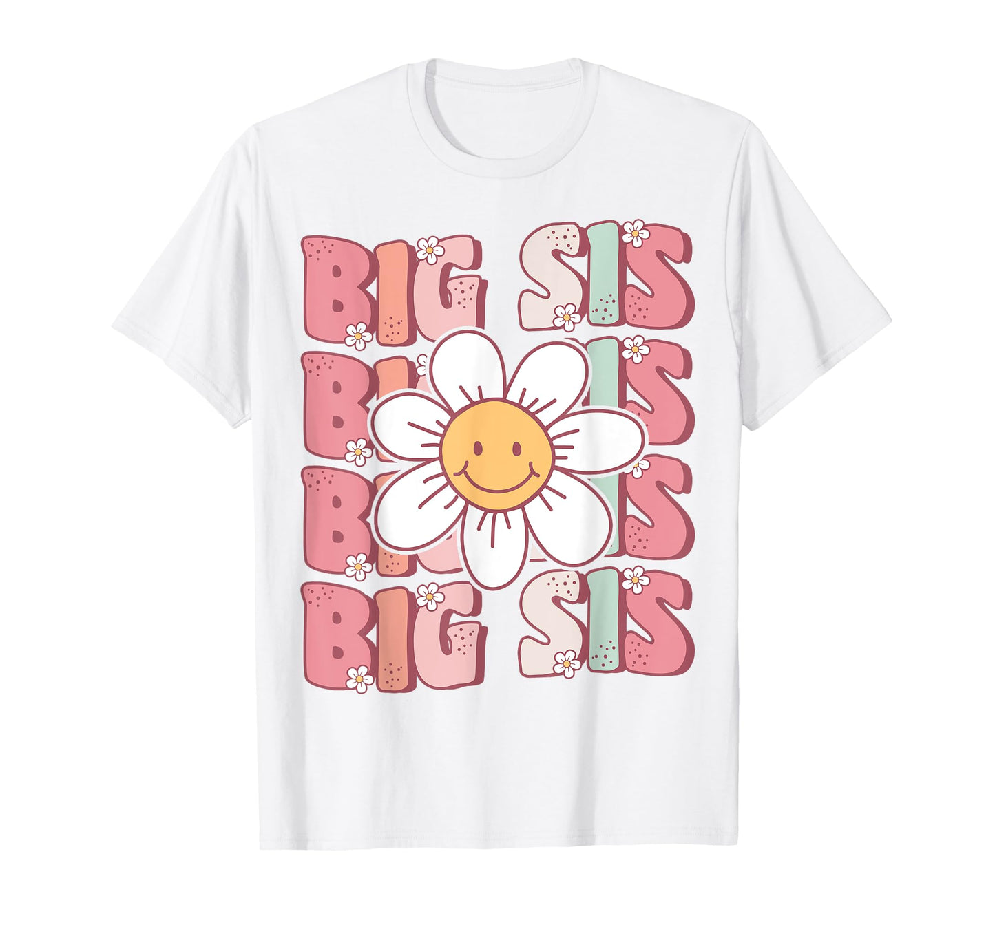 Groovy Big Sis Matching Family Birthday Party Daisy Flower T-Shirt