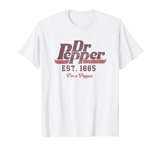 Dr. Pepper Est. 1885 I'm A Pepper Vintage Label T-Shirt