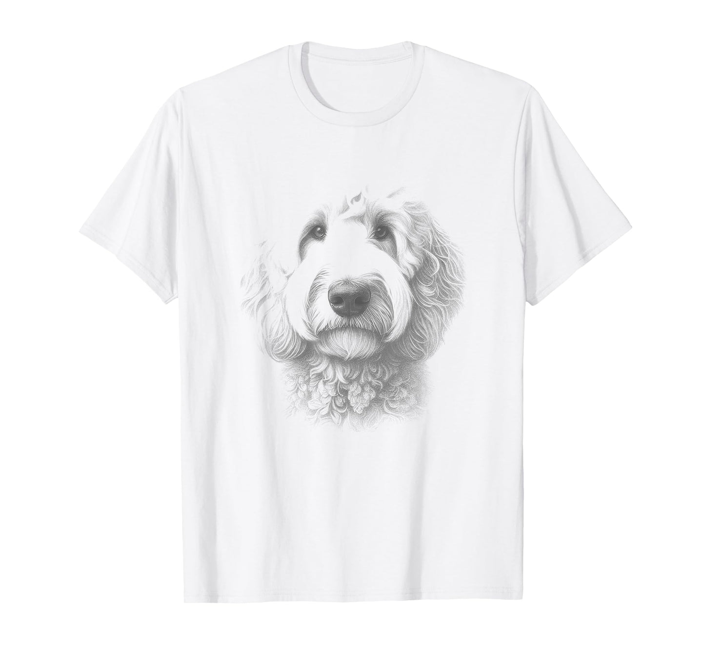 Vintage Goldendoodle Drawing Art Design T-Shirt