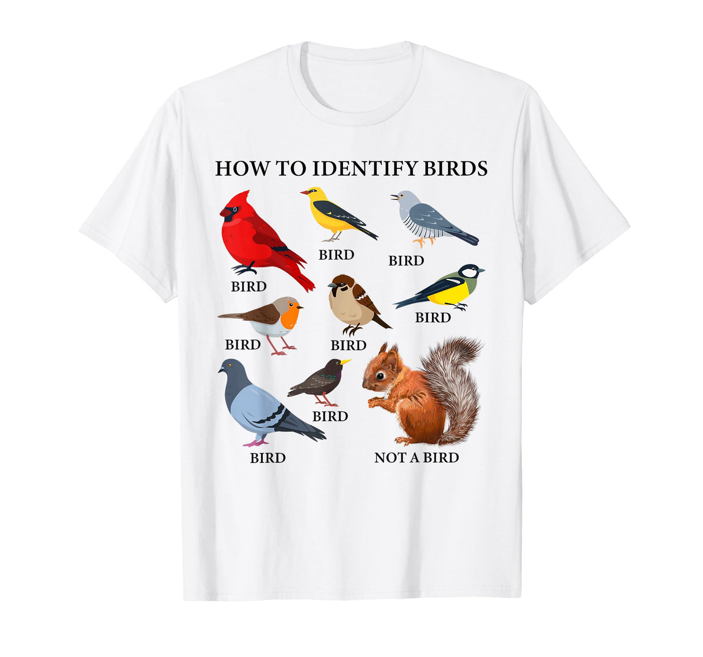 How to Identify Birds Funny Birds Identification Birdwatcher T-Shirt