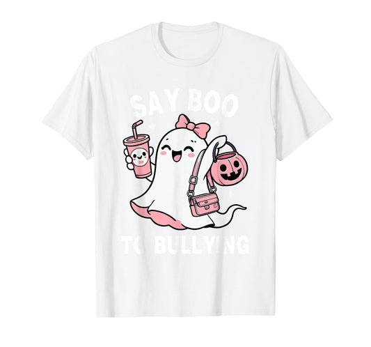 Say Boo To Bullying Orange Anti Bullying Unity Day Halloween T-Shirt