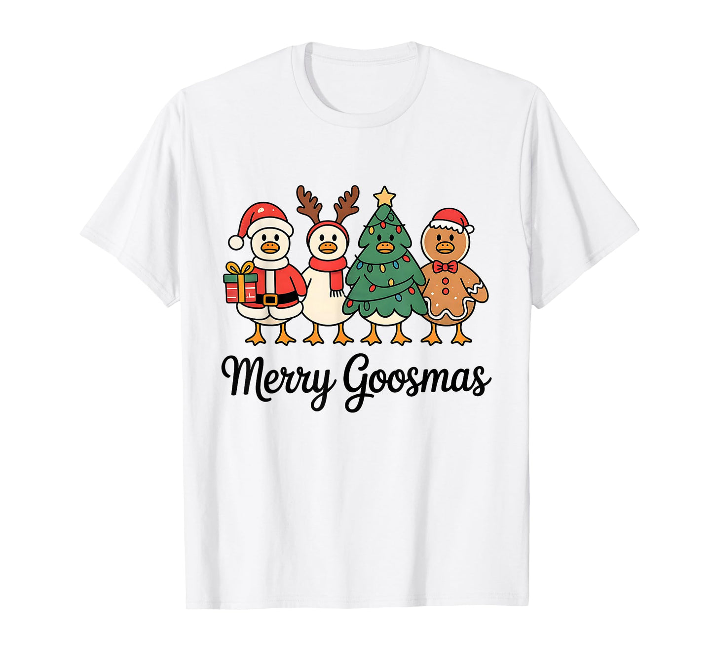 Merry Goose on The Loose Funny Christmas Silly Humor T-Shirt