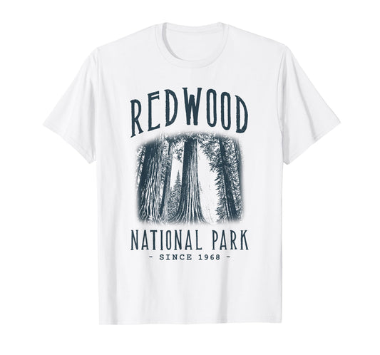 REDWOOD NATIONAL PARK, CALIFORNIA. CAMPING, HIKER, VINTAGE T-Shirt