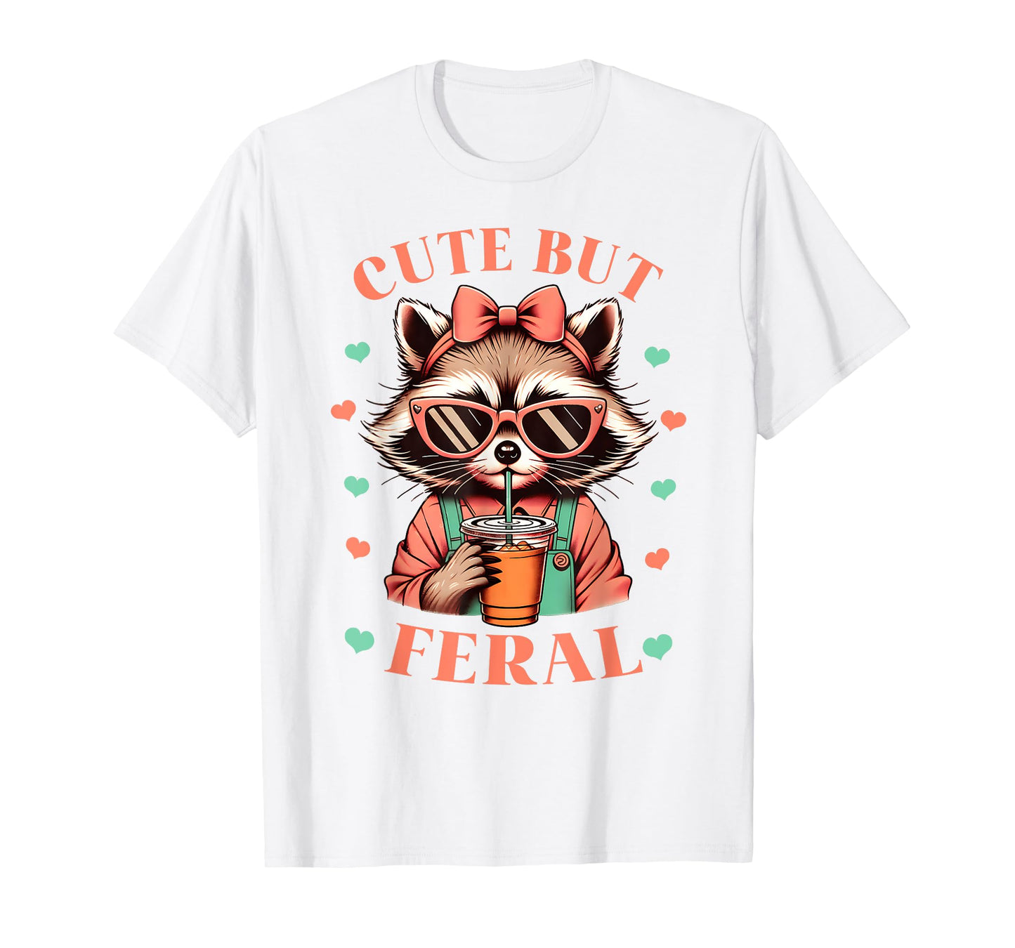 Raccoon Cute But Feral Toddler Funny Animal Gifts Vintage T-Shirt