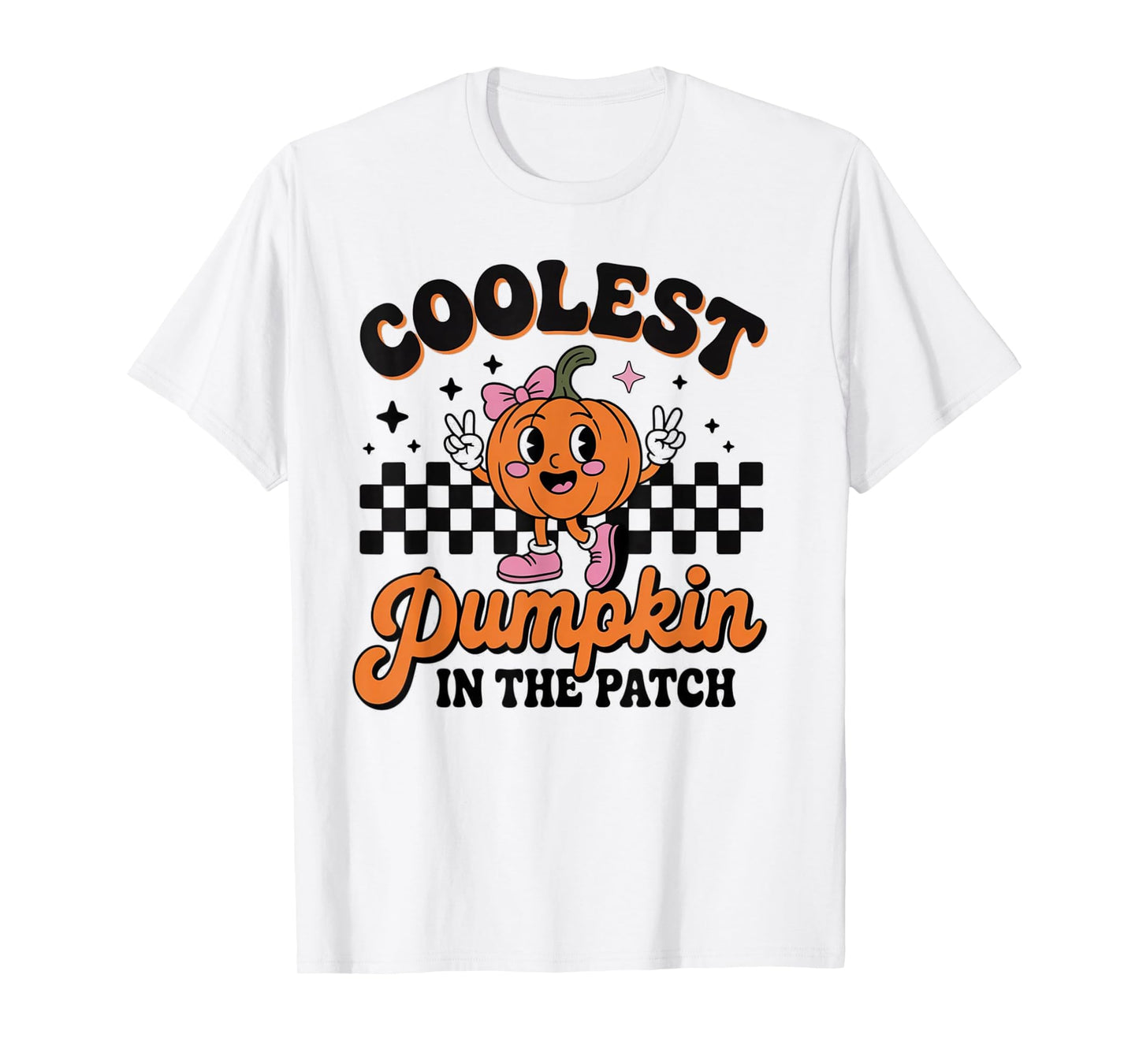 Groovy Coolest Pumpkin in The Patch Halloween for Kids Boys T-Shirt