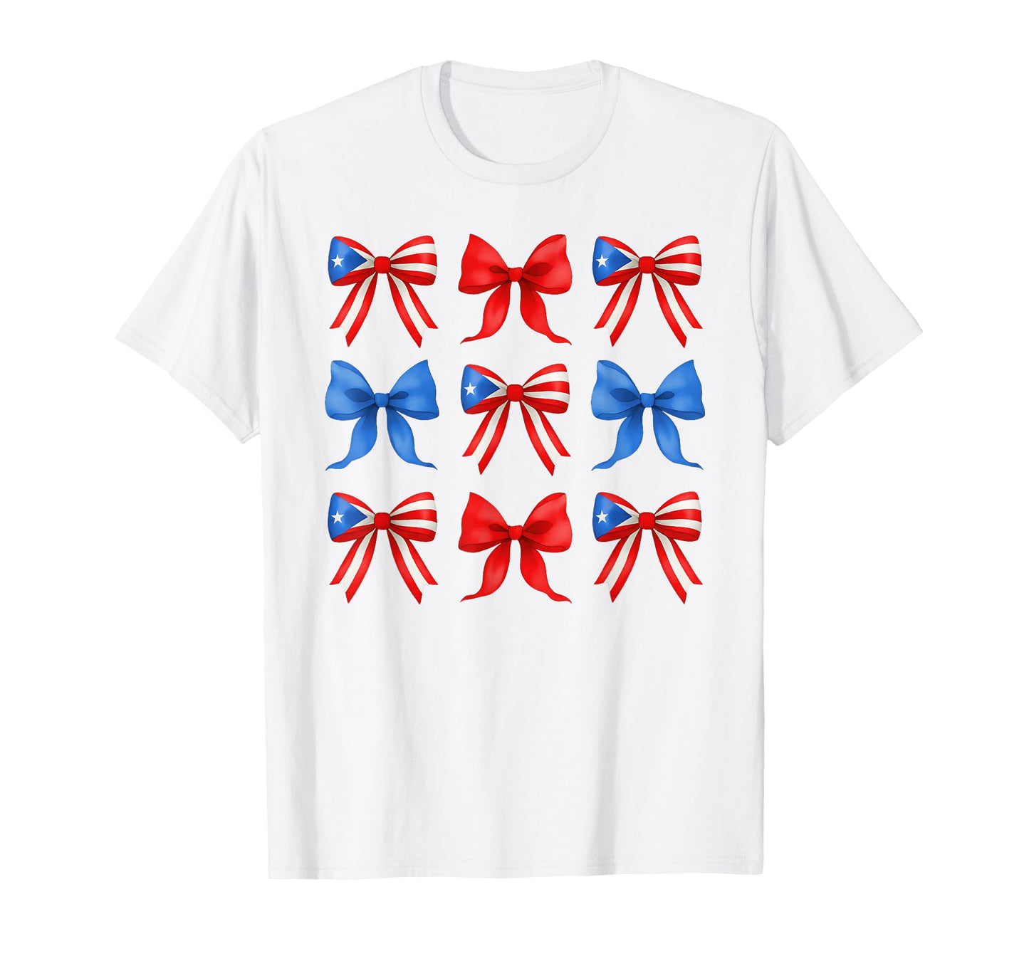 Puerto Rico Coquette Bow Puerto Rico Flag Ribbon Boricua T-Shirt