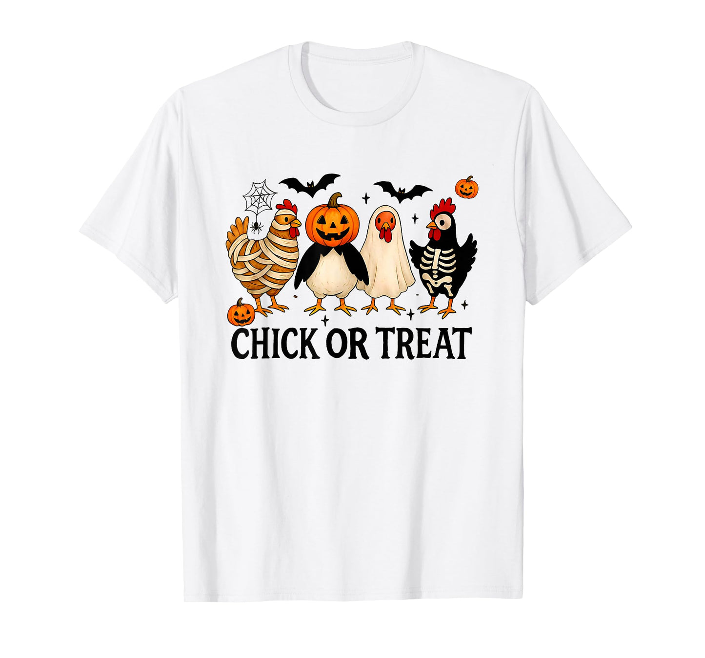 Chick Or Treat Funny Halloween Chicken Lover Witch T-Shirt