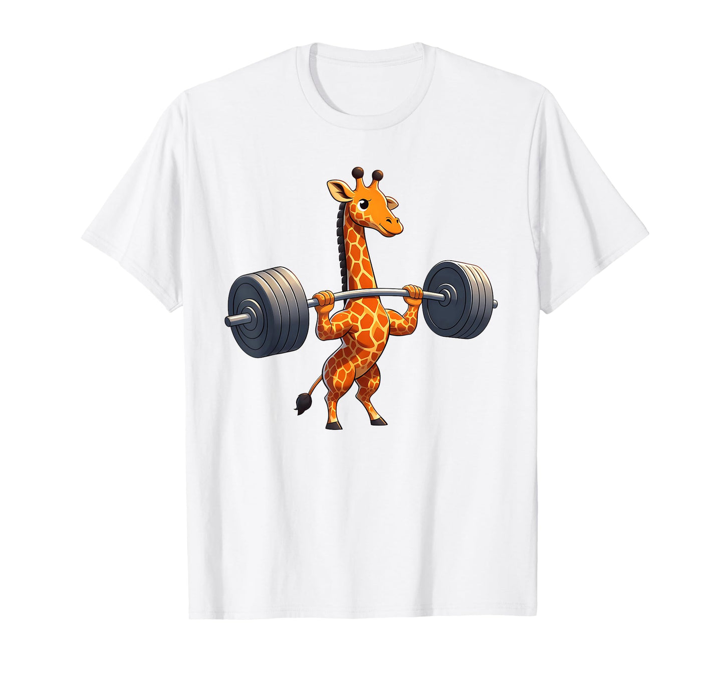 Weightlifting Funny Fitness Workout Gym Giraffe Lover T-Shirt