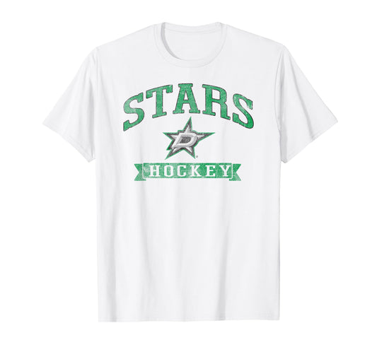 Dallas Stars Vintage Hockey Gray Officially Licensed T-Shirt
