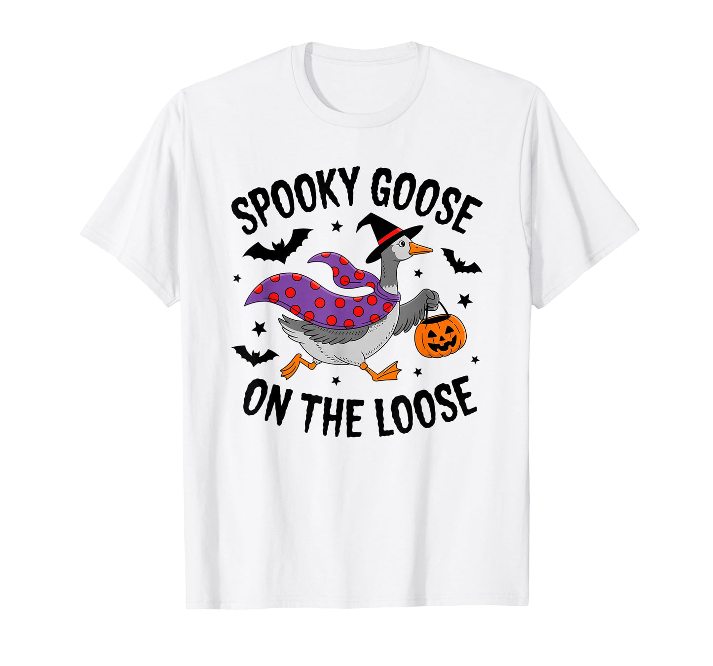 Spooky Goose on The Loose Halloween Costume Fun T-Shirt