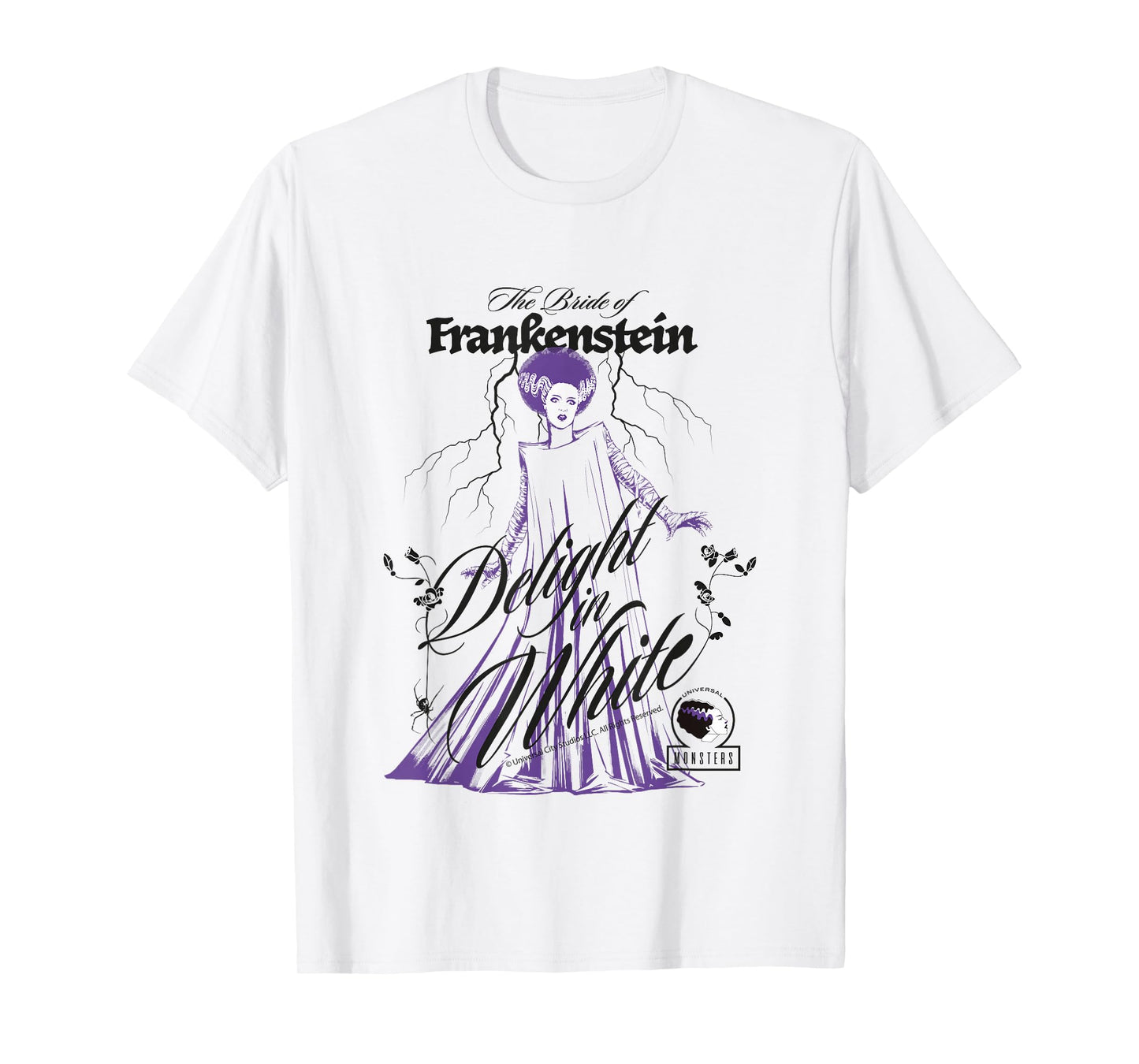 Bride of Frankenstein Dead Inside Lightning T-Shirt