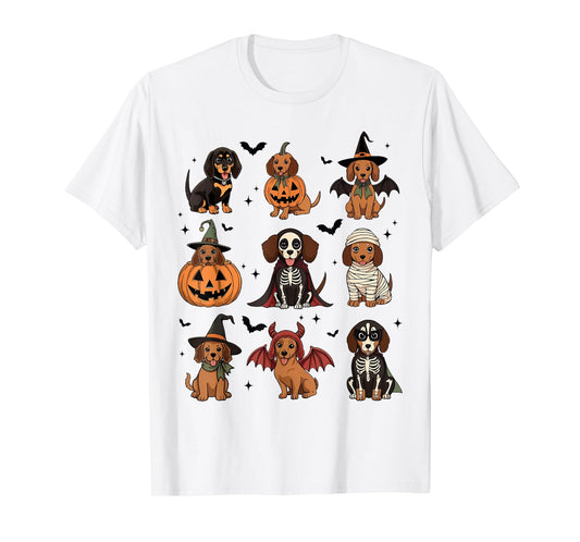 Dachshund Happy Halloweiner Funny Halloween Dogs Lover T-Shirt