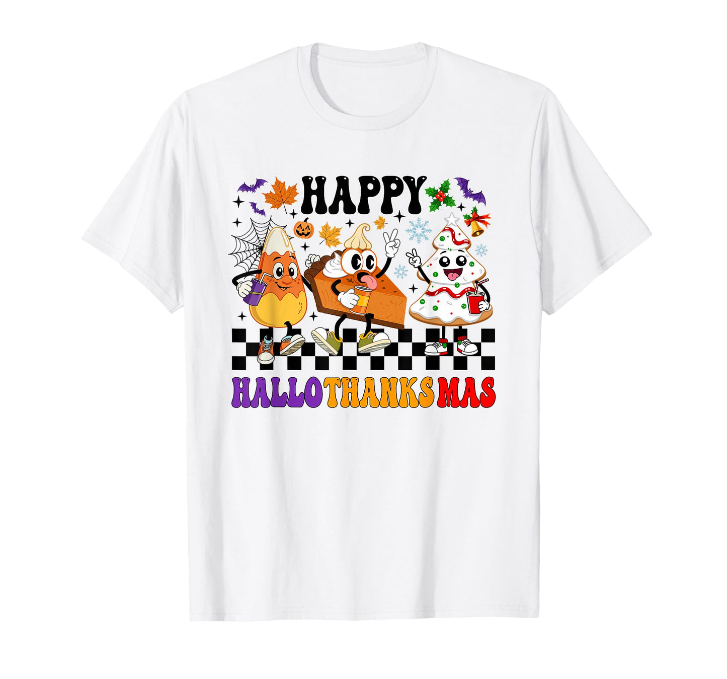Halloween Thanksgiving Happy Hallothanksmas Season Coffee T-Shirt