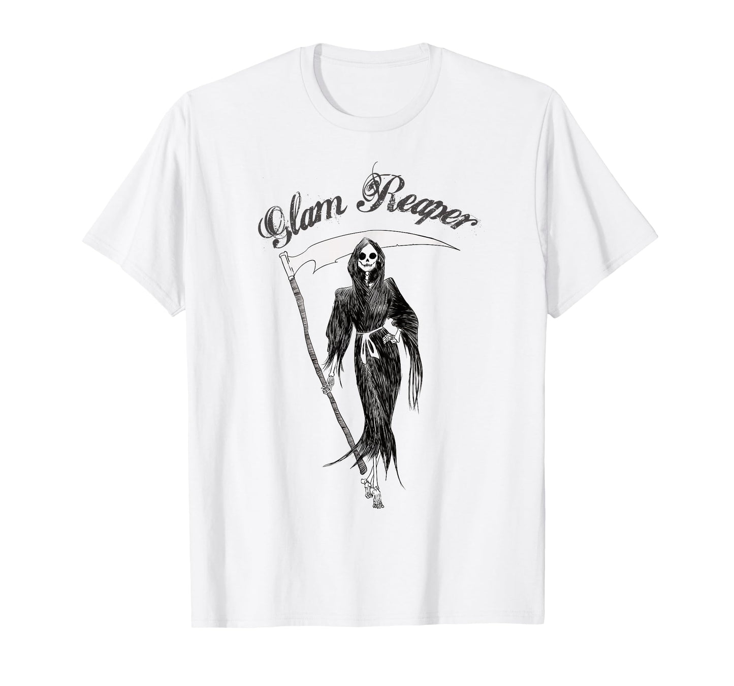 Glam Reaper Easy Costume for Halloween Parties Fun Wear T-Shirt
