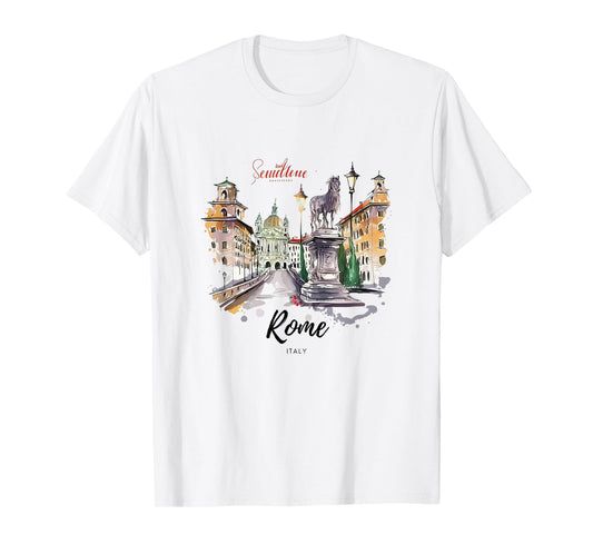 Retro Vintage Rome Italy Italia Travel Trip Souvenir T-Shirt