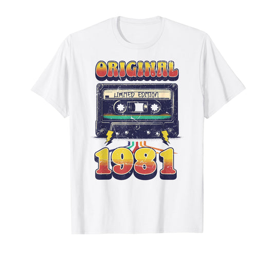 44th Birthday Retro Vintage 1981 Men Women T-Shirt