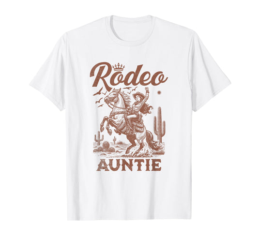 Mothers Day Rodeo Aunt Western Cowboy Auntie Family Matching T-Shirt