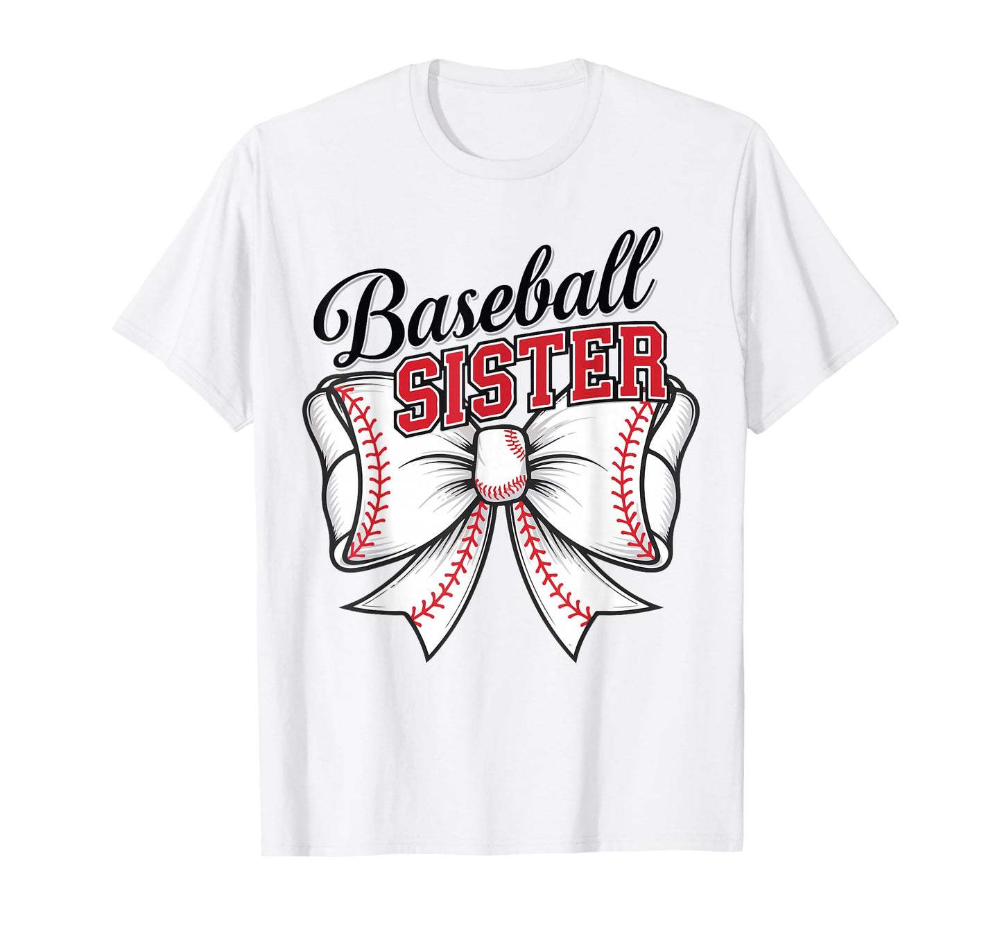 Girl Baseball Sister Coquette Bow Baseball Game Day Toddler T-Shirt