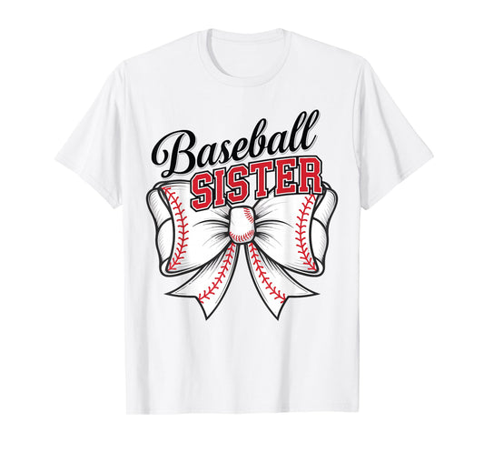 Girl Baseball Sister Coquette Bow Baseball Game Day Toddler T-Shirt