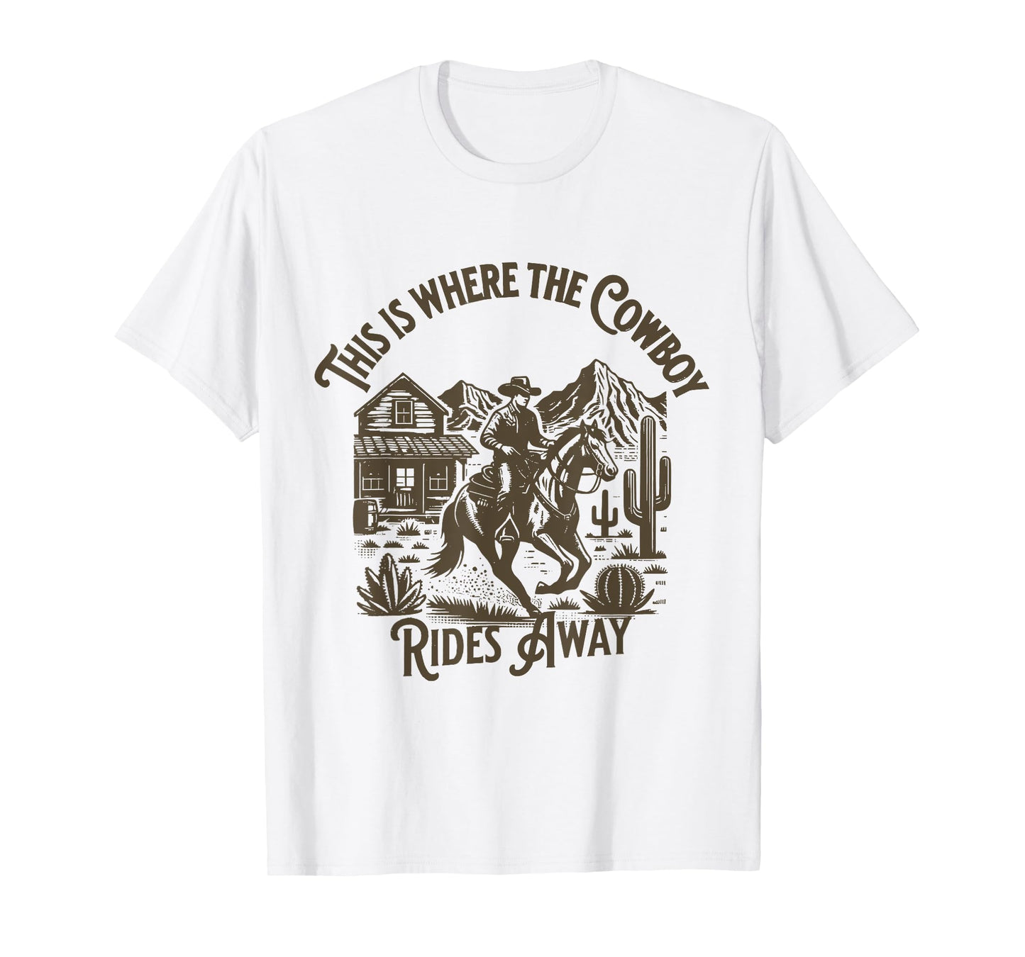 This is Where the Cowboy Rides Away Shirt, Vintage Cowboy T-Shirt