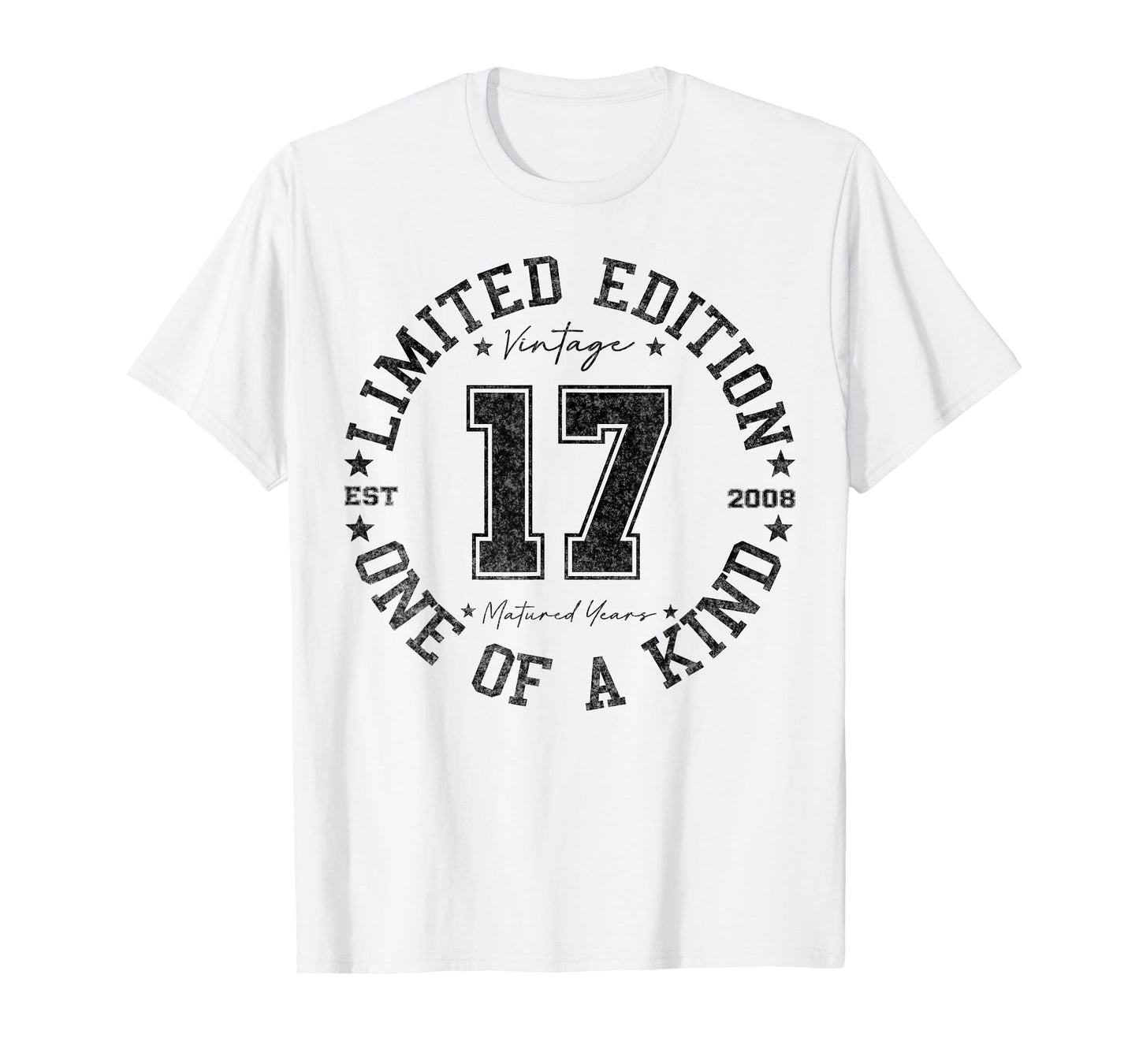 17 Year Old Gifts Vintage 2008 Limited Edition 17th Birthday T-Shirt