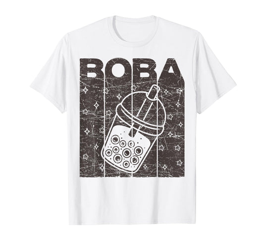 Boba Tea Pastel Bubble Tea Lover Retro T-Shirt