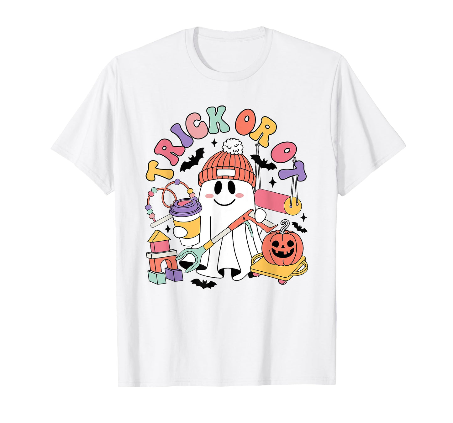 Trick Or OT Occupational Therapist Ghost Halloween Women Men T-Shirt